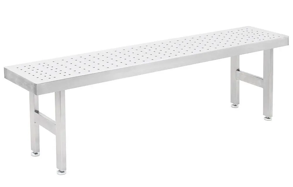 CleanPro® EGBPH Electropolished Gowning Bench with 0.38" x 3" Perforated Top