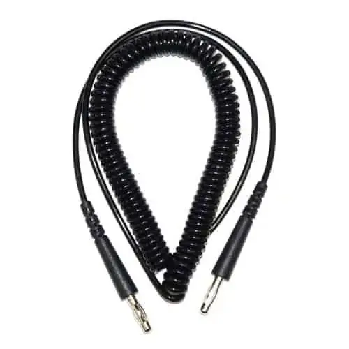 Transforming Technologies CC3000NR Interconnect Coil Cord, Banana Plug to Banana Plug, 8‘ (Case of 10)