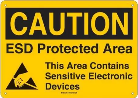 Brady "ESD PROTECTED AREA" Sign, 14" x 10"