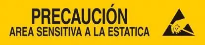 Brady "PRECAUCIÓN AREA SENSITIVA A LA ESTATICA" Floor Marking Tape, 3" x 100‘ Roll