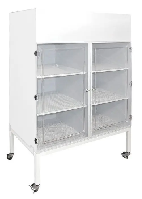 CleanPro® Polypropylene Storage Cabinet with 2 Doors & Laminar Air Flow, 26.5" x 49" x 70"