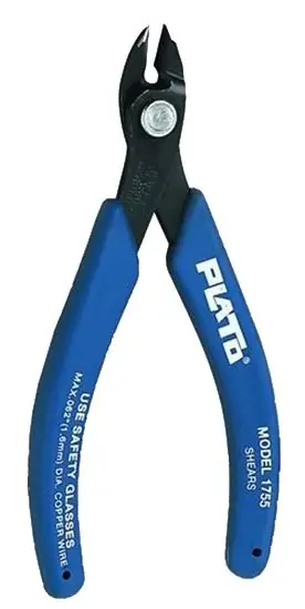 Plato® Lightweight Heavy-Duty Big Shear Wire Cutter with Cushioned Rubber Handles, 5.125" OAL (Pack of 10)