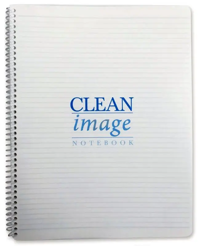Purus PNB CI 8.5X11 2210-L Spiral-Bound College Ruled Cleanroom Notebook, White, 8.5" x 11"