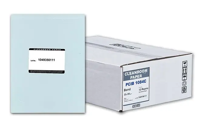 Purus PCIB 1084C 22 Cleanroom Paper, Blue, 8.5" x 11", 250 Sheet Pack
