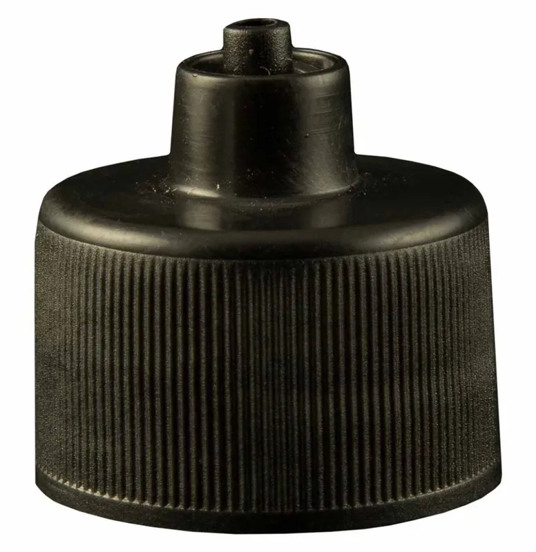 Jensen Global JGC-24410 8 oz. Luer Lock Bottle Caps, Black (Bag of 100)