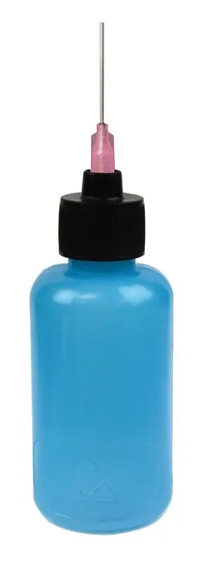 Menda 35565 durAstatic® Dissipative LDPE Flux Dispensing Bottle with 18-Gauge Needle, Blue, 2 oz.