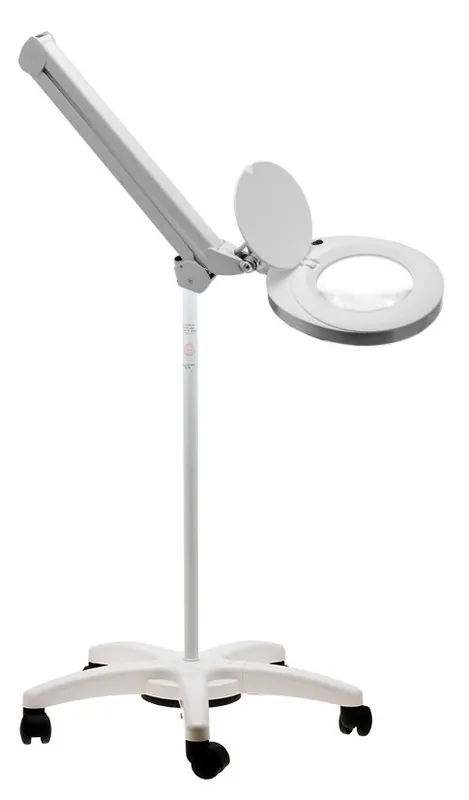 Aven ProVue SuperSlim LED Magnifying Lamp with 5 Diopter Lens & Rolling Stand, White