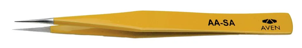 Aven Tools 18013EZ E-Z Pik AA-SA Industrial General Purpose Stainless Steel Tweezer with Straight, Strong, Precise Pointed Tips, 5" OAL