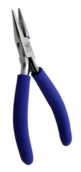 Aven 10308 Technik ESD-Safe Chain Nose Pliers with Serrated Jaw & Cushioned Grips, 5" OAL