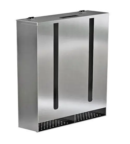 Palbam Class GDS-0605 Stainless Steel Sterile Glove Dispenser with 2 Slots, 7.5" x 24.5" x 24"