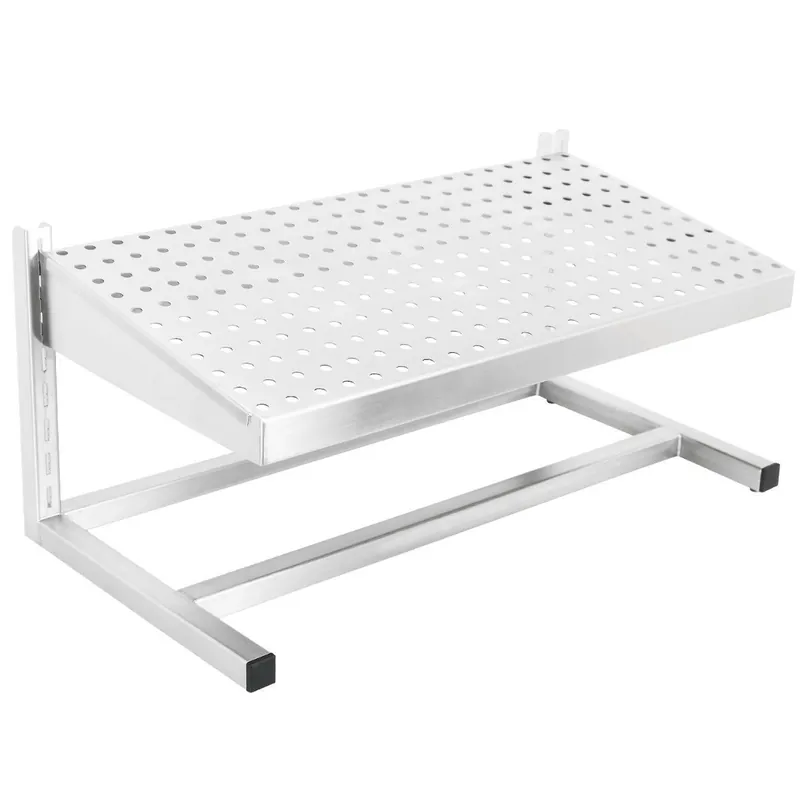 CleanPro® FSAEH24 Adjustable Perforated Electropolished Stainless Steel Footrest, 12" x 24"