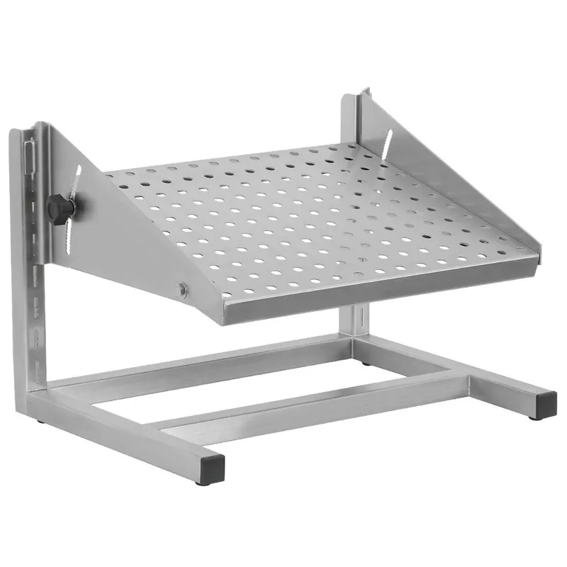 CleanPro® FSATSP15 Adjustable/Tiltable Perforated Stainless Steel Footrest, 12" x 15"
