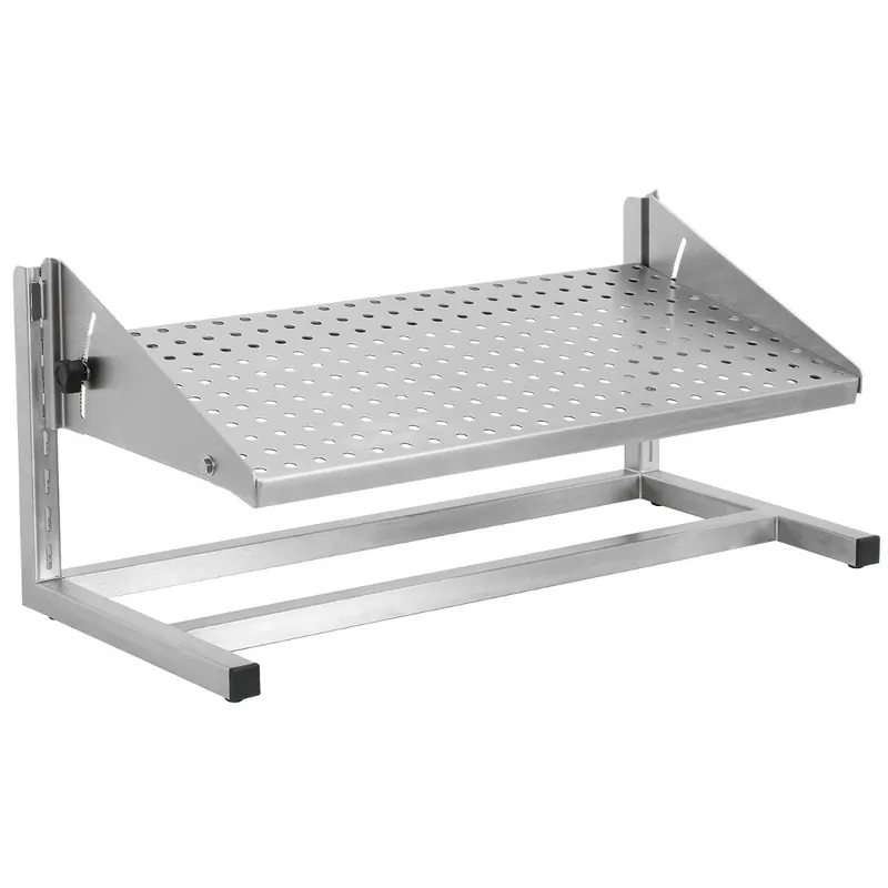 CleanPro® FSATSP24 Adjustable/Tiltable Perforated Stainless Steel Footrest, 12" x 24"