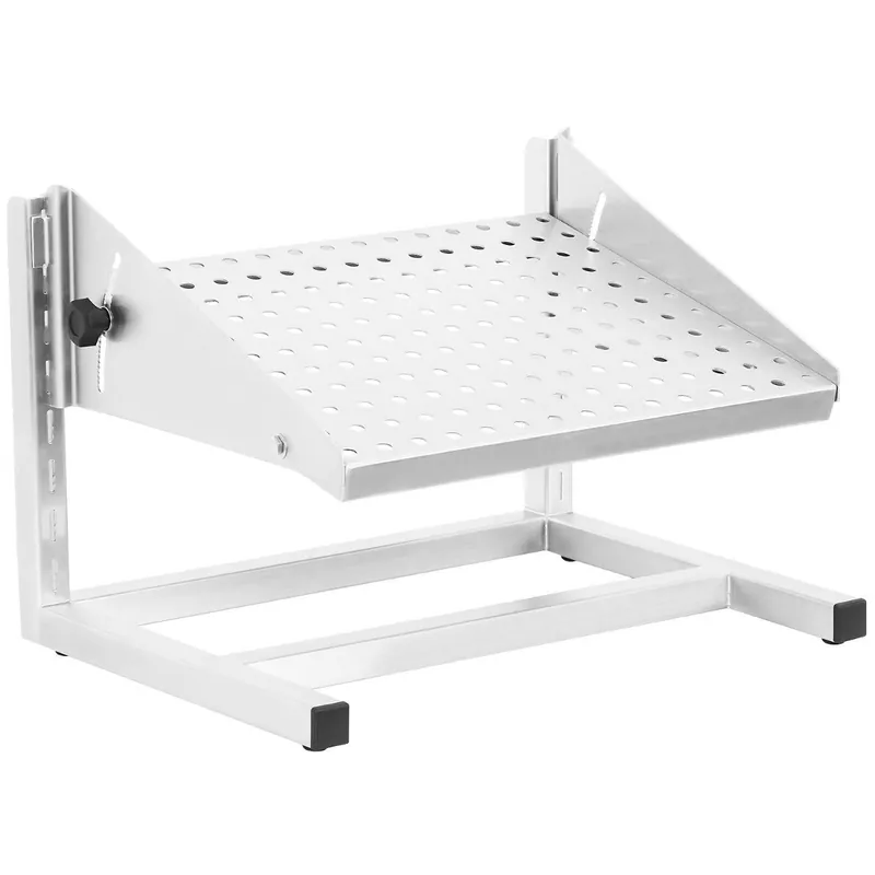 CleanPro® FSATEP15 Adjustable Perforated Electropolished Stainless Steel Footrest with Tilt, 12" x 15"
