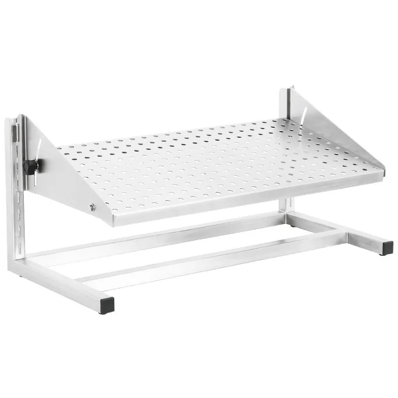 CleanPro® FSATEP24 Adjustable Perforated Electropolished Stainless Steel Footrest with Tilt, 12" x 24"