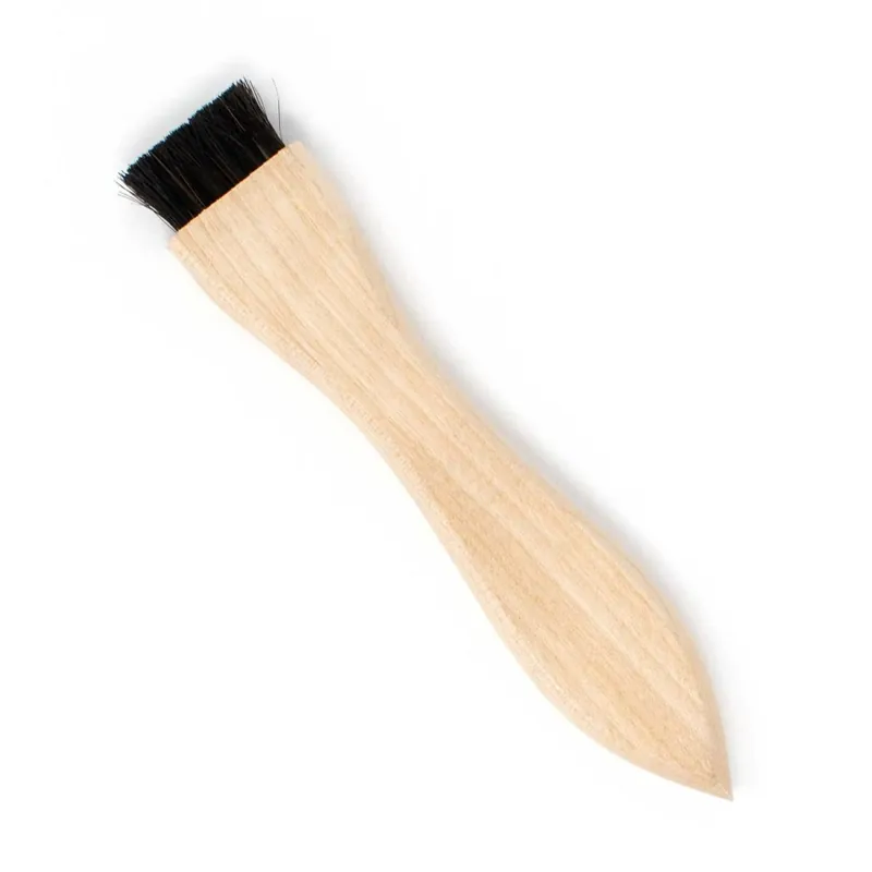 Gordon Brush WA12HH Anti-Static Applicator Brush with Double Row 7/8" Horse Hair Bristles, 1/2" Trim & 1-1/16" dia. Hardwood Handle, 4-15/16" OAL