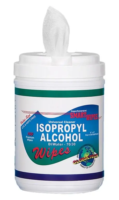 JNJ Industries SW100IPA/DI Presaturated Wipes Tub, 70% IPA, 6" x 9"