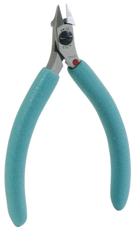 Erem 776E Swiss-Made ESD-Safe Micro Pointed Relieved Head Super Flush Tip Cutter for 24-32 AWG, 4.331" OAL