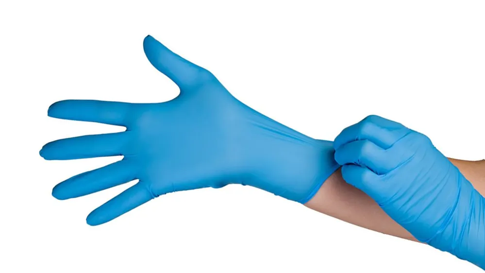 Hourglass HandPRO® AirSoft900™ 5 Mil Nitrile Exam Gloves, Textured, Blue, 9"
