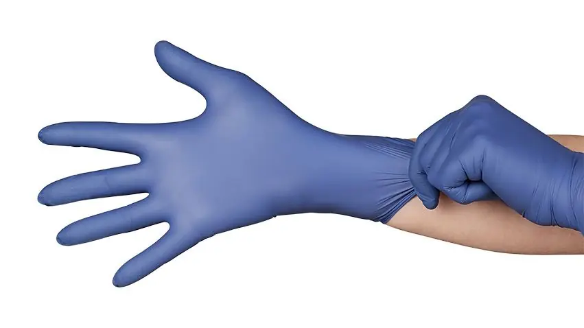 Hourglass HandPRO® Scion700™ Accelerator-Free Nitrile Exam Gloves, Textured, Blue, 9"