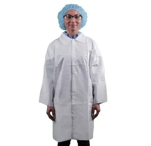 Keystone LC3-WE-KG KeyGuard® Disposable Lab Coats with 1 Inner & 3 Outer Pockets, White