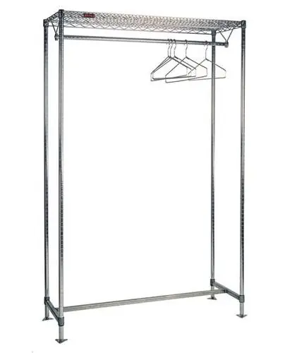 Eagle Brushed Stainless Steel Wire Cleanroom Gowning Rack with Hanger Tube