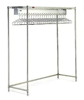 Eagle Chrome Wire Cleanroom Gowning Rack with Hanger Slots