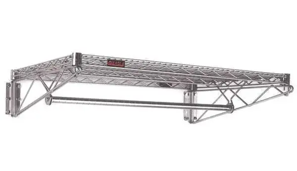 Eagle Wall-Mounted Chrome Cleanroom Gowning Rack with Hanger Tube