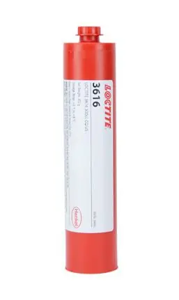 Henkel PPSI-1002 Loctite 3616 Epoxy Adhesive, Red, 300ml Cartridge