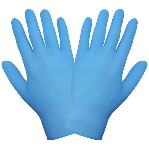 Global Glove 705PF Powder-Free Disposable 5 Mil Nitrile Gloves, Blue, Case