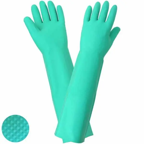 Global Glove 522 Heavy Weight Unlined 22 Mil Nitrile Gloves, Green
