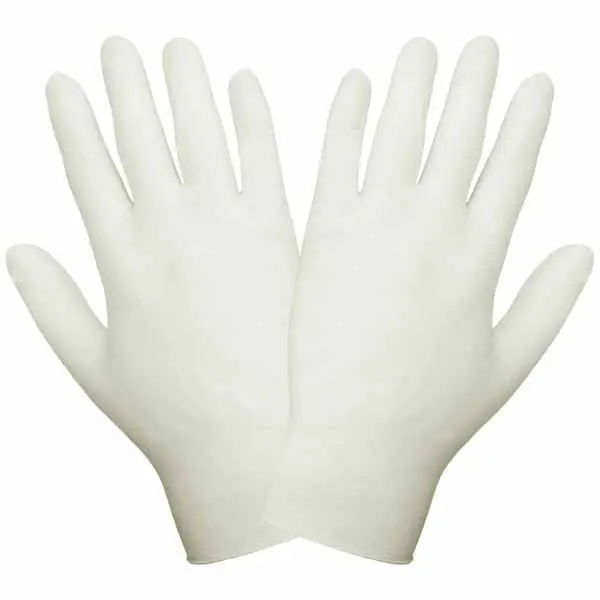 Global Glove 305PF Powder-Free Disposable 5 Mil Latex Industrial-Grade Gloves, White