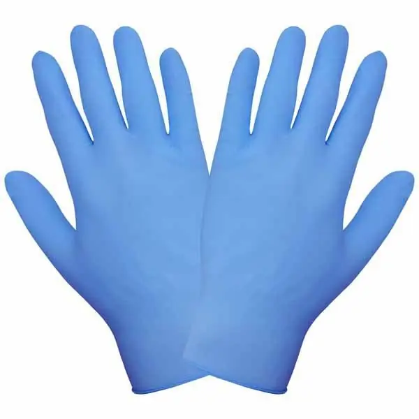 Global Glove 705PFE Powder-Free Disposable 4 Mil Nitrile Industrial-Grade Gloves, Blue