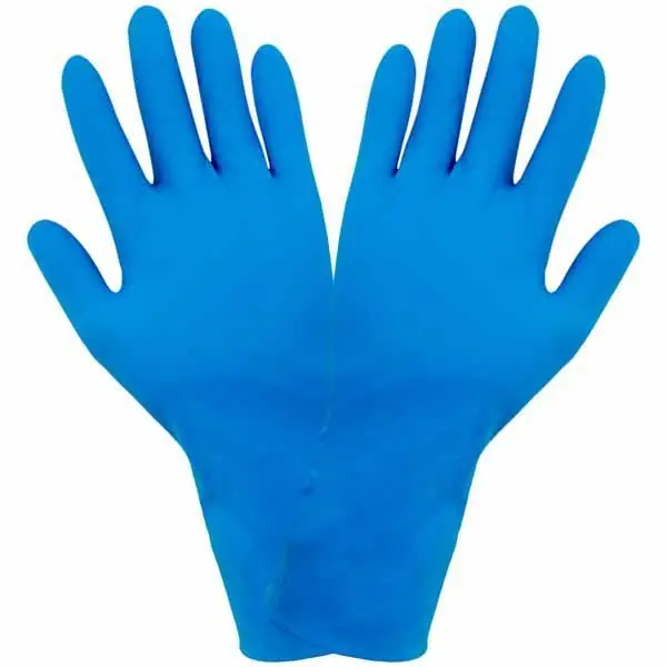 Global Glove 805PF Powder-Free Disposable 8 Mil Nitrile Industrial-Grade Gloves, Blue