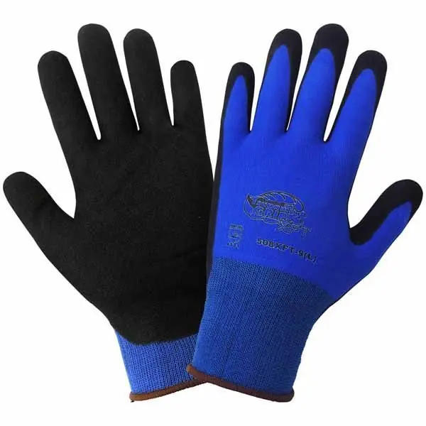 Global Glove 508XFT Nitrile Palm Coated 15-Gauge Nylon/Spandex Gloves, Blue