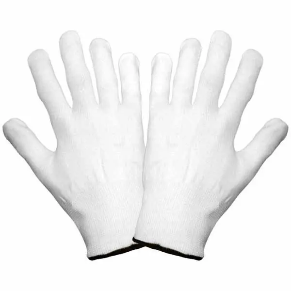 Global Glove N900 Low-Lint 13-Gauge Nylon Knit Inspection Gloves, White