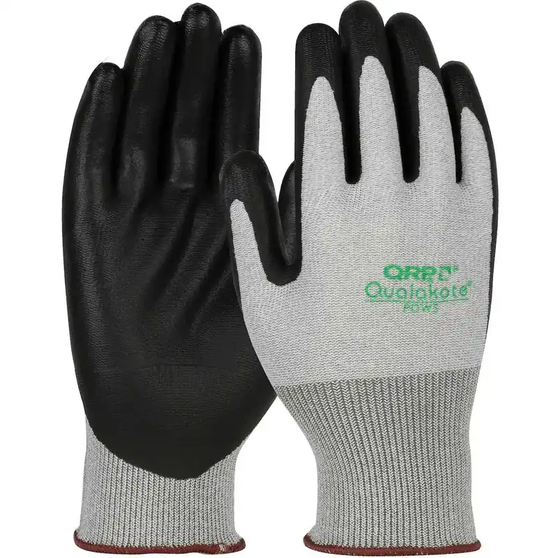 QRP PDWS Qualakote® Seamless Knit Nylon/Carbon ESD Gloves with Nitrile Foam Grip (Pack of 12 Pair)