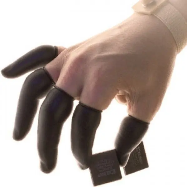 QRP 8C Qualatex® Dissipative Vacuum Sealed Powder-Free Black Latex Cleanroom Finger Cots (Pack of 720)