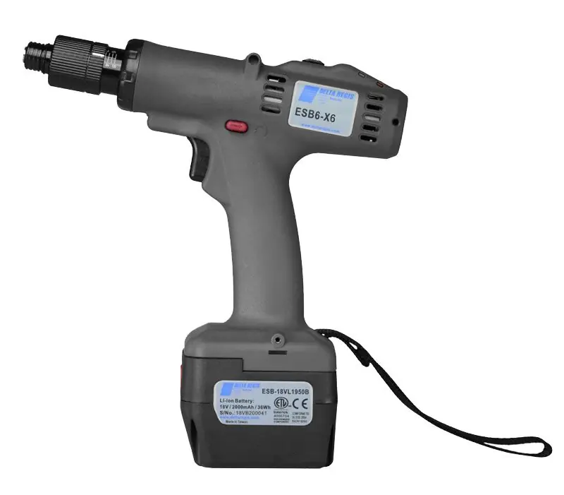 Delta Regis Tools ESB6 Series Cordless Brushless Pistol Grip Electric Torque Screwdriver with Trigger Start