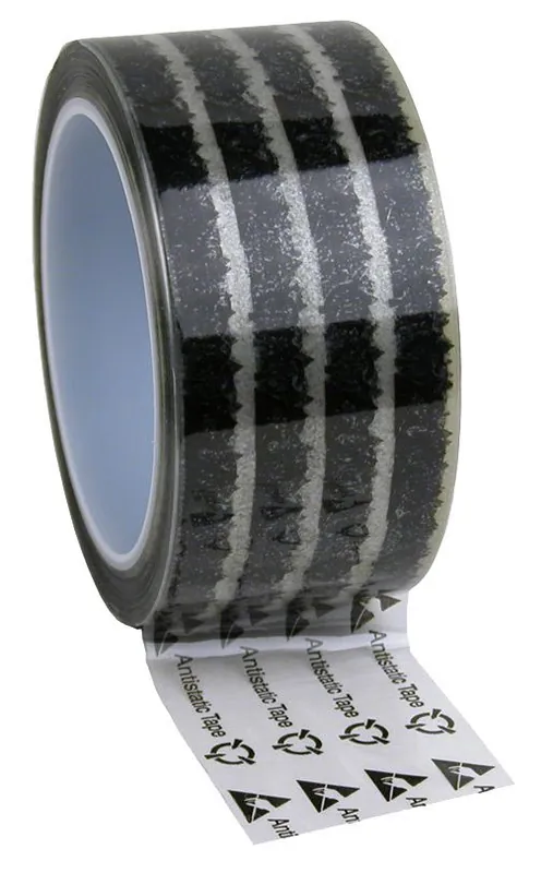 Statico S5848 Printed Anti-Static Tape with ESD Symbols, 3" Core, 2" x 216" Roll