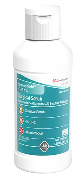 SC Johnson Professional 134439 BactoShield® CHG 4% Handwash/Surgical Scrub, 4 oz. Bottles (Case of 48)