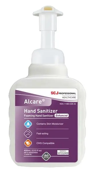 SC Johnson Professional 107212400 Alcare® Enhanced Foaming Hand Sanitizer, 400ml Pump Bottles