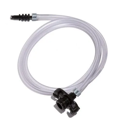 Jensen Global JG10A-X X-Series Standard Black Barbed Syringe Adapters with OD Tubing, 10cc, 3‘ Hose