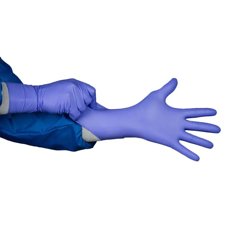 Hourglass 8750 HandPRO® 8 Mil Heavy-Duty Nitrile Powder-Free Cleanroom Gloves, Blue, 12" (Case of 1,000)