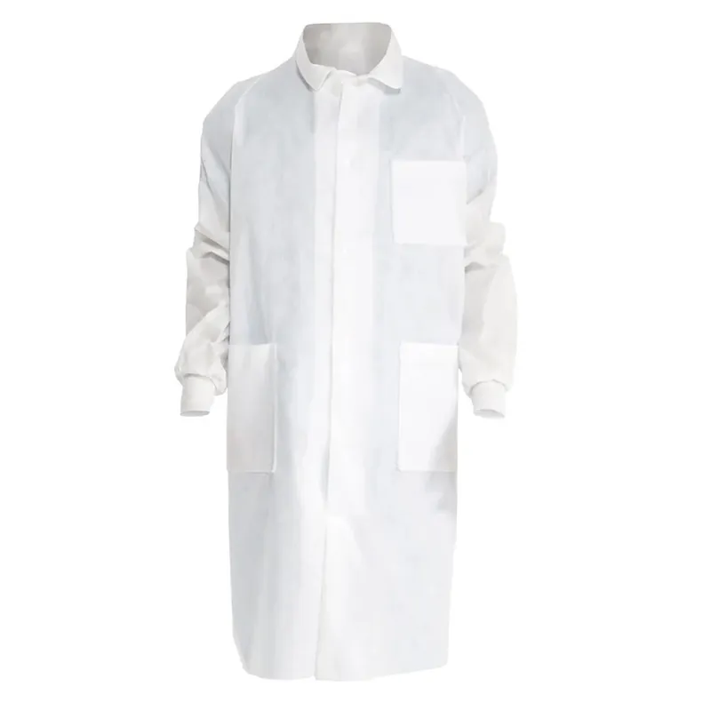 Ansell A8 Kimtech® A8 Disposable Lab Coats with 3 Pockets, White (Case of 25)