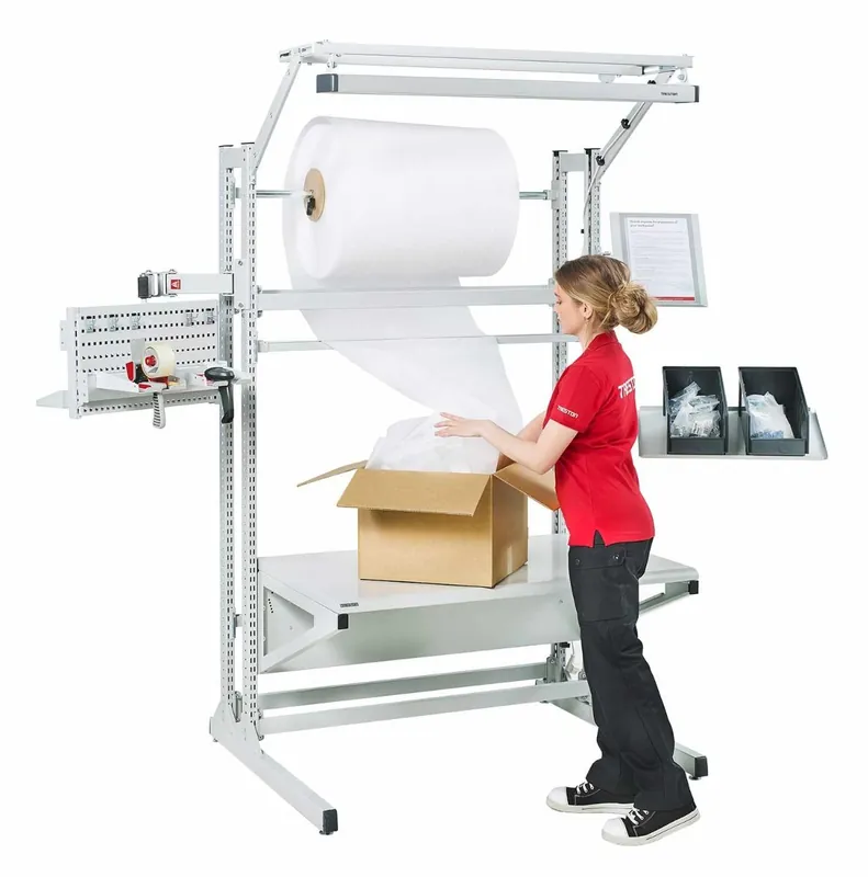 Treston 30" x 48" Quick Edge Height Adjustable Workstation with Powder-Coated Aluminum Work Surface