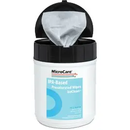 MicroCare MCC-BACW 100% Isopropyl Alcohol (IPA) Surface & Stencil Cleaner Wipes, 8" x 5" (Pail of 100)