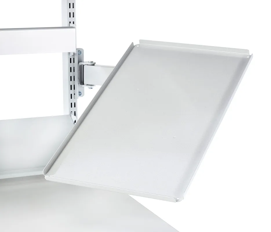 Treston 16" x 24" ESD-Safe Adjustable Auxiliary Shelf with Double Articulating Arm