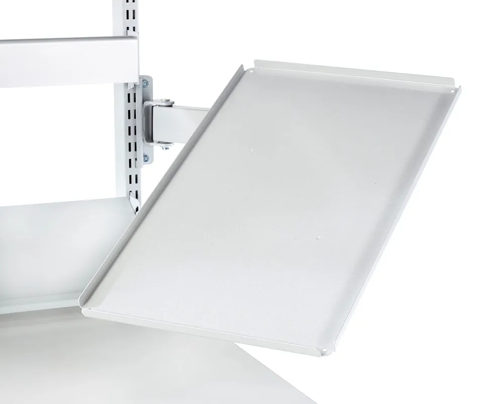 Treston 13" x 22" Adjustable Auxiliary Shelf with Double Articulating Arm