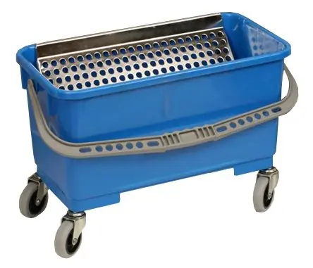 MicroNova B-7 SlimLine™ Plastic Buckets with Casters, 6 Gallon Capacity
